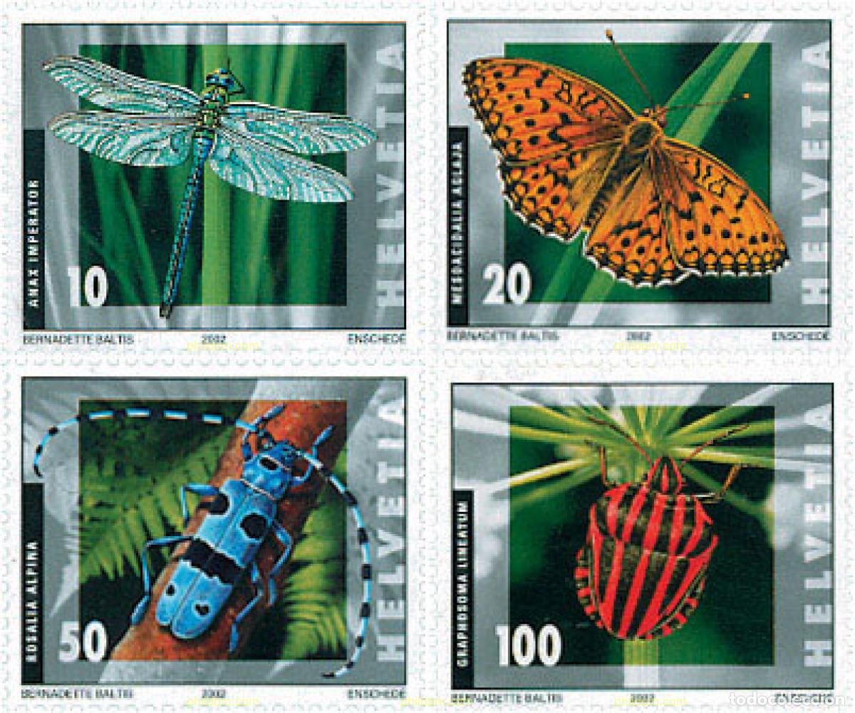 Sellos: 103377 MNH SUIZA 2002 INSECTOS