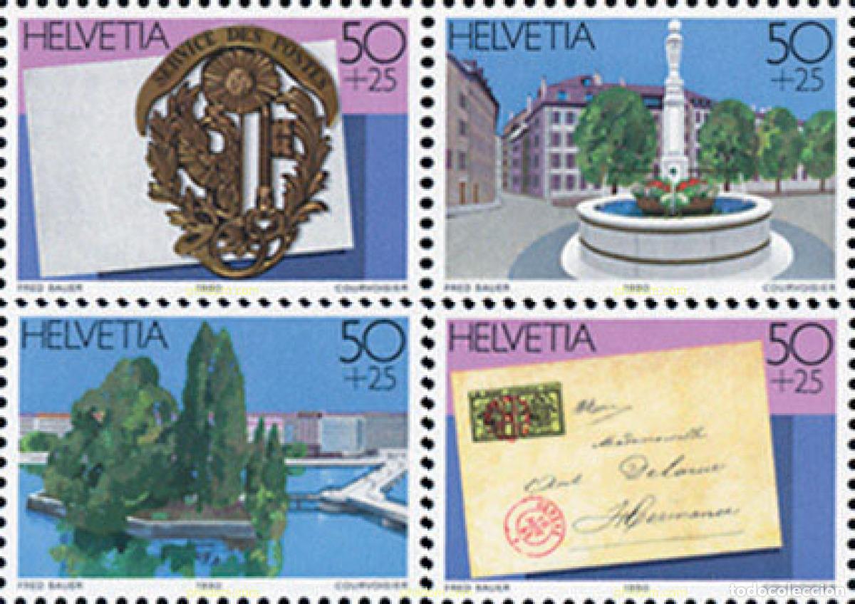 Sellos: 109076 MNH SUIZA 1990 HELVETIA GENEVE 90. EXPOSICION FILATELICA NACIONAL