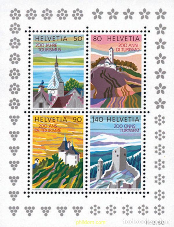 Sellos: 109074 MNH SUIZA 1987 200 ANIVERSARIO DEL TURISMO