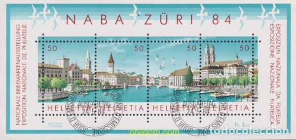 Sellos: 614194 USED SUIZA 1984 NABA ZURI 84. EXPOSICION FILATELICA NACIONAL
