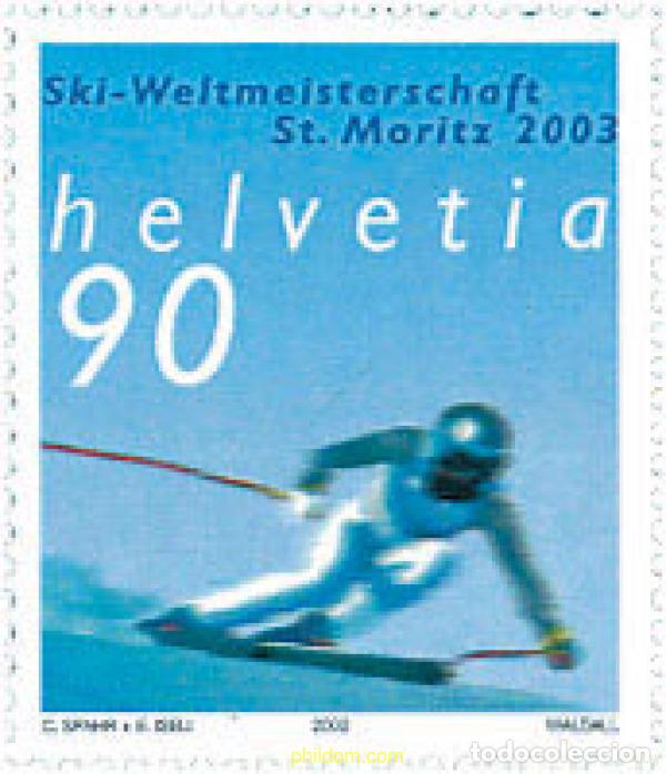 Sellos: 114053 MNH SUIZA 2002 CAMPEONATO DEL MUNDO DE ESQUI