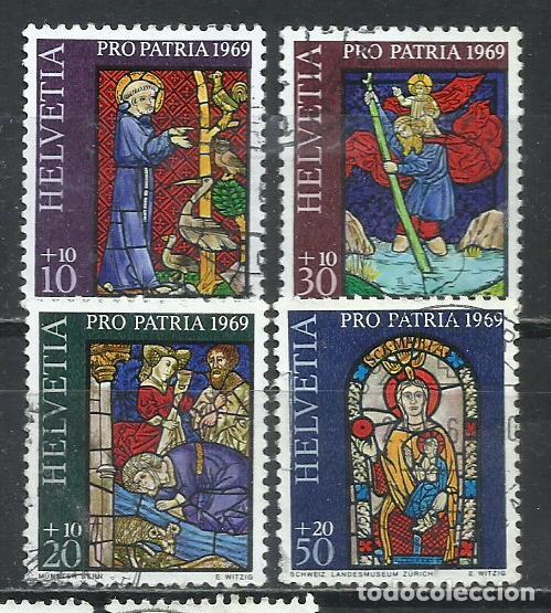 Sellos: 9768-SELLOS SUIZA SERIE COMPLETA 1969 PRO PATRIA.N&ordm; 834/837 HELVETIA.SUISSE&nbsp;