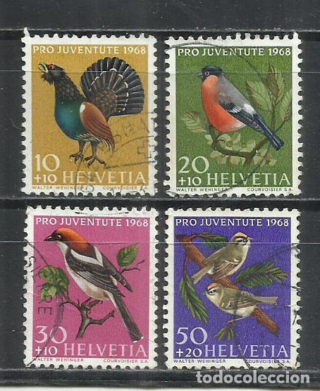 Sellos: 9781-SELLOS SUIZA SERIE COMPLETA FAUNA PRO JUVENTUTE. A&Ntilde;O 1968 AVES N&ordm;824/7.HELVETIA P&Aacute;JAROS. ENV&Iacute;O