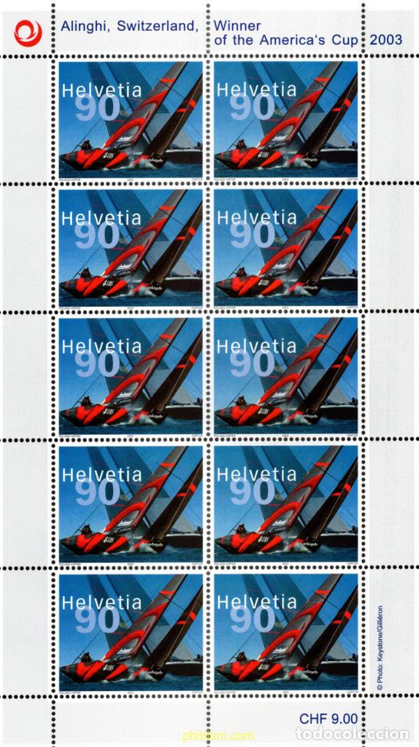 Sellos: 121413 MNH SUIZA 2003 SUIZA GANADORA DE LA COPA AMERICA 2003