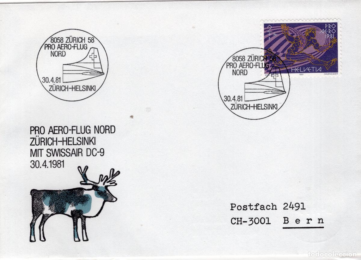 Sellos: SUIZA 1981 CARTA MICHEL CH 1196