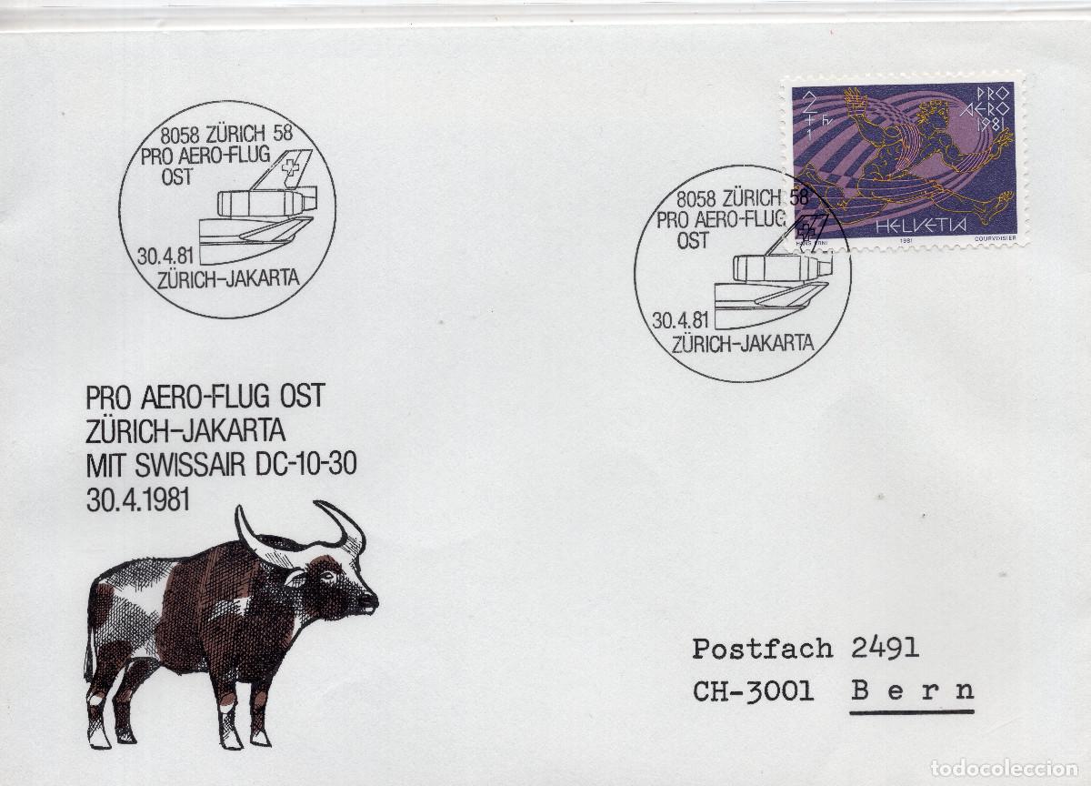 Sellos: SUIZA 1981 CARTA MICHEL CH 1196