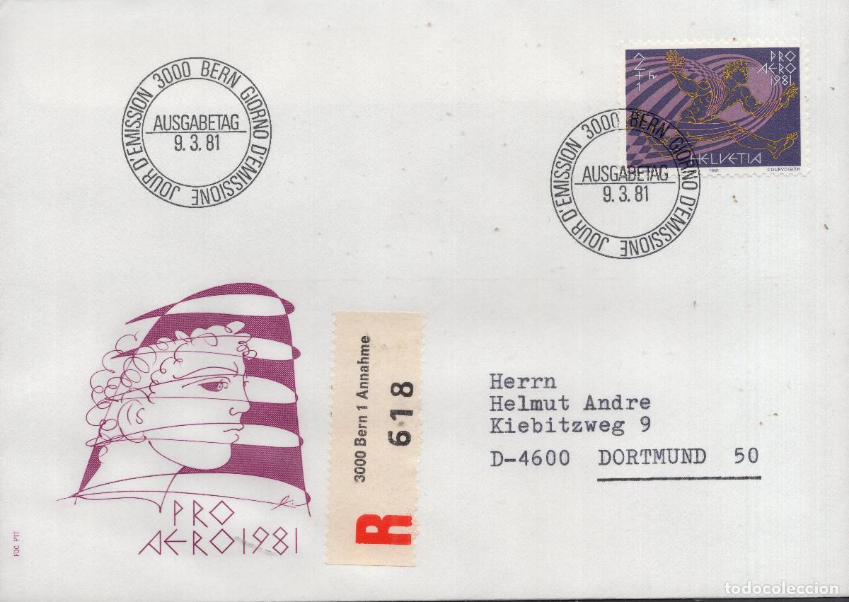 Sellos: SUIZA 1981 CARTA MICHEL CH 1196