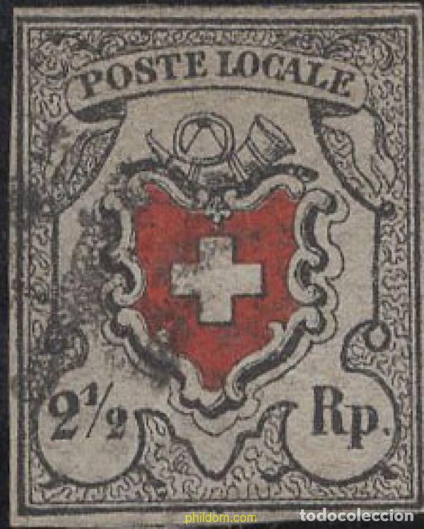 Sellos: 642295 USED SUIZA 1850 ESCUDO DE SUIZA