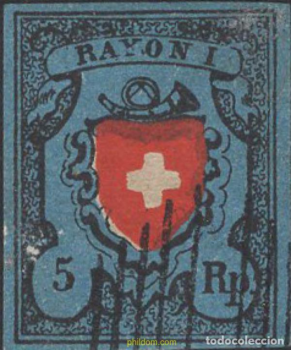 Sellos: 641969 USED SUIZA 1850 ESCUDO DE SUIZA