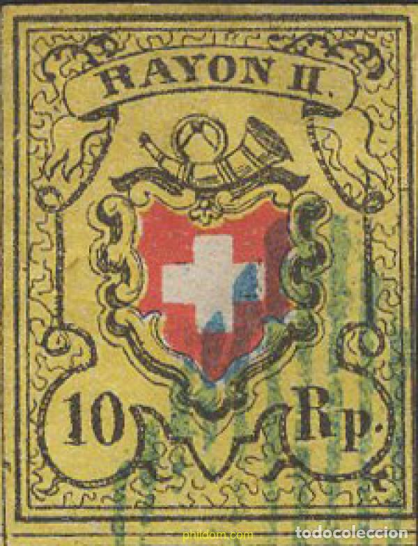 Sellos: 641970 USED SUIZA 1850 ESCUDO DE SUIZA