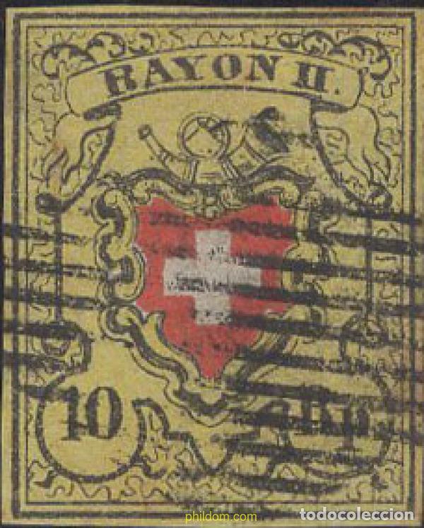 Sellos: 642300 USED SUIZA 1850 ESCUDO DE SUIZA