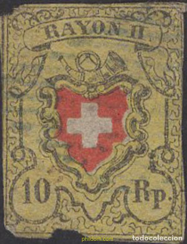 Sellos: 642320 USED SUIZA 1850 ESCUDO DE SUIZA