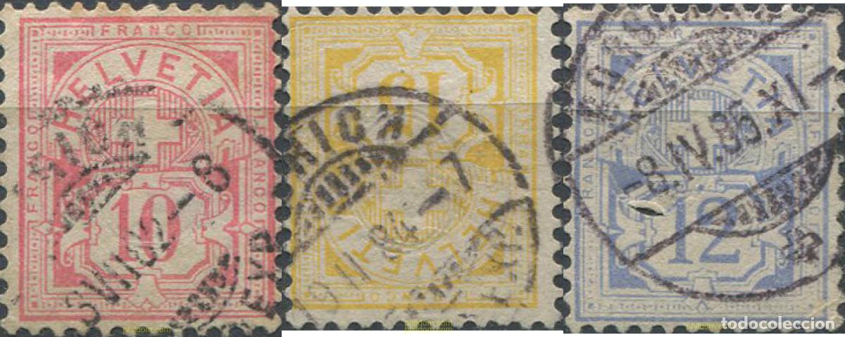 Sellos: 669303 USED SUIZA 1882 CIFRA