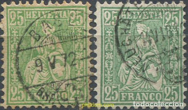 Timbres: 668906 USED SUIZA 1867 HELVETIA