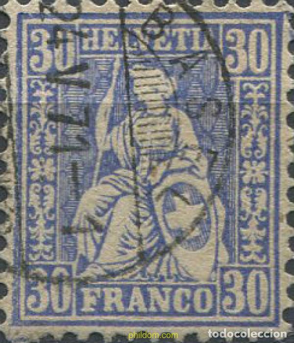 Sellos: 668915 USED SUIZA 1867 HELVETIA