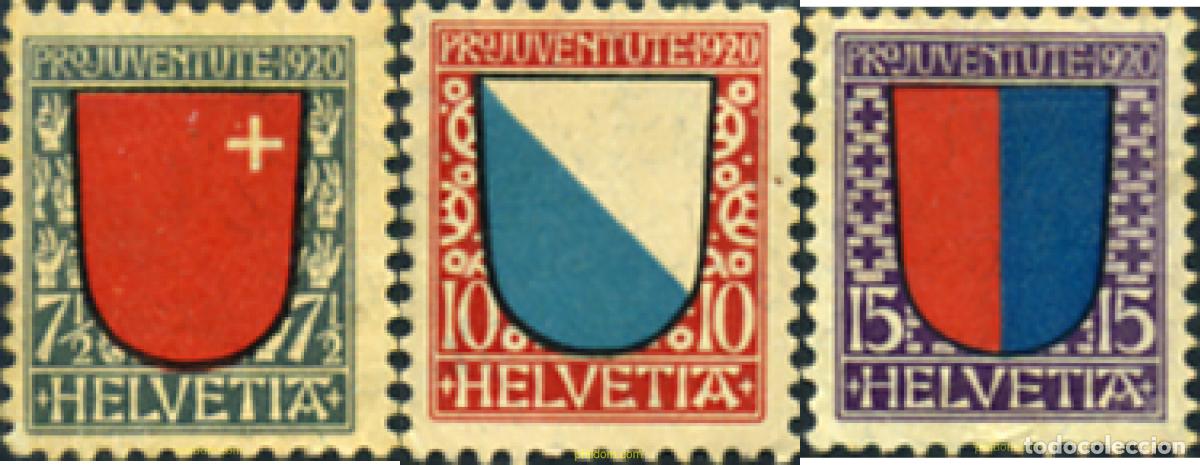 Sellos: 127434 MNH SUIZA 1920 PRO JUVENTUD. ESCUDOS