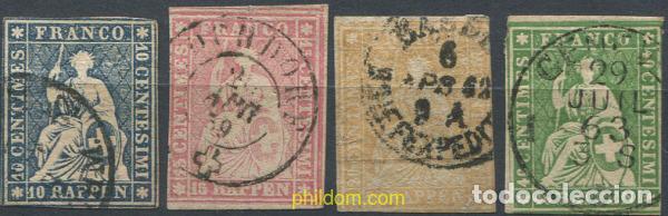 Sellos: 668682 USED SUIZA 1854 HELVETIA