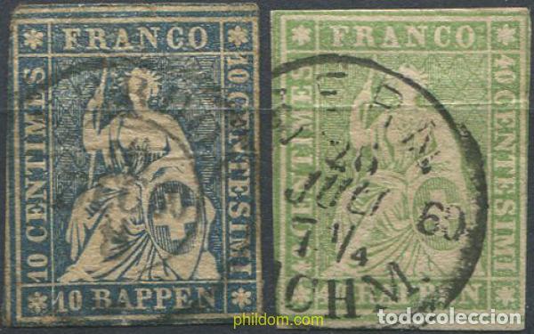 Sellos: 668683 HINGED SUIZA 1854 HELVETIA