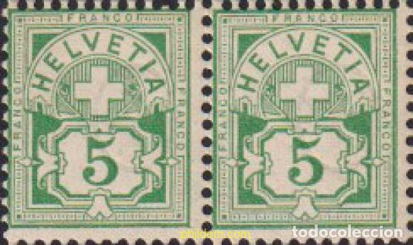Sellos: 624470 MNH SUIZA 1905 PAPEL CON FRAGMENTOS DE HILOS DE SEDA