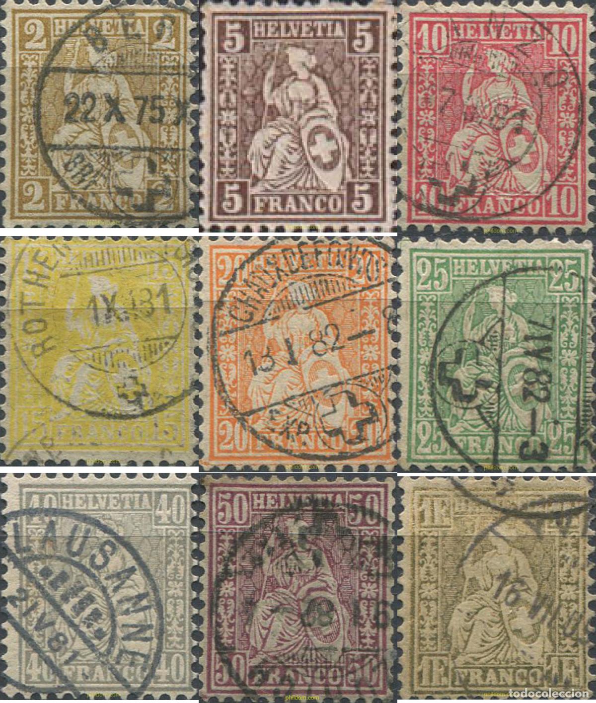 Sellos: 668928 USED SUIZA 1881 SITTING HELVETIA