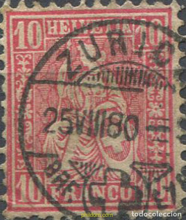 Sellos: 668943 USED SUIZA 1881 SITTING HELVETIA