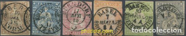 Sellos: 668696 USED SUIZA 1854 HELVETIA