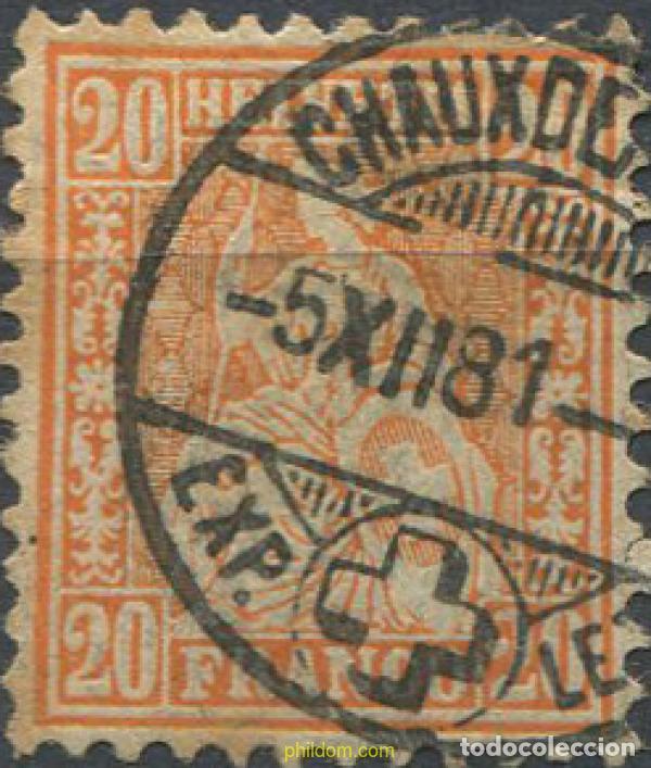 Sellos: 668945 USED SUIZA 1881 SITTING HELVETIA