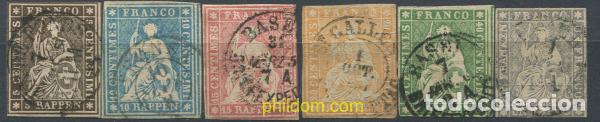 Sellos: 668704 USED SUIZA 1854 HELVETIA