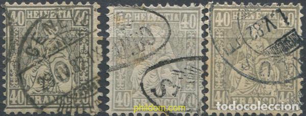 Sellos: 668950 USED SUIZA 1881 SITTING HELVETIA