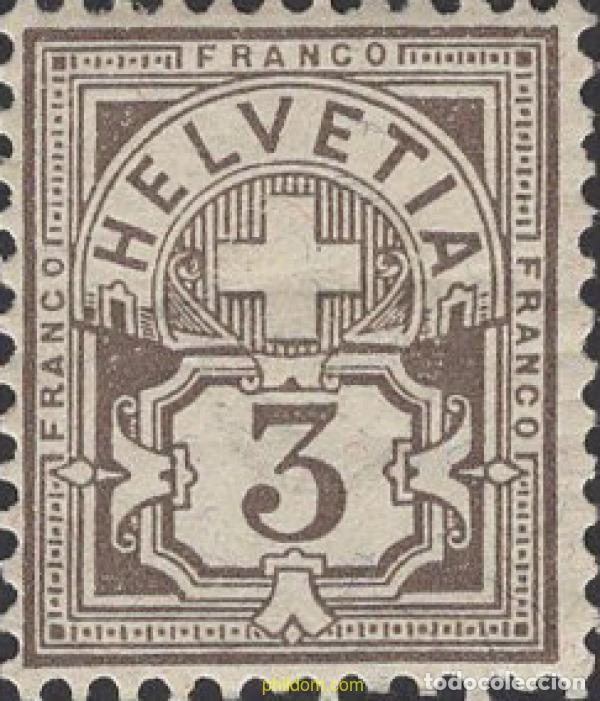 Sellos: 643208 MNH SUIZA 1882 CIFRA