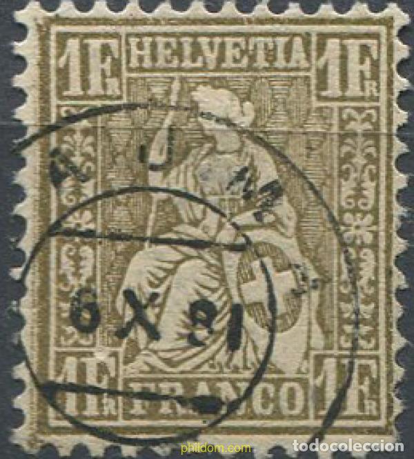 Sellos: 668953 USED SUIZA 1881 SITTING HELVETIA