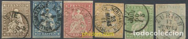 Sellos: 668720 USED SUIZA 1854 HELVETIA