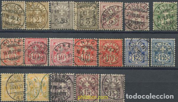 Sellos: 669335 USED SUIZA 1882 CIFRA