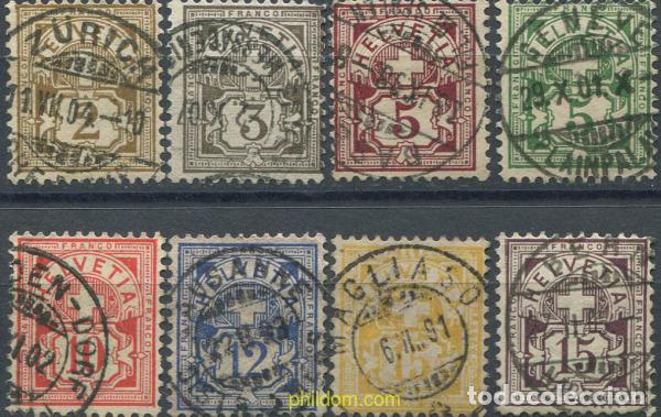 Sellos: 669336 USED SUIZA 1882 CIFRA