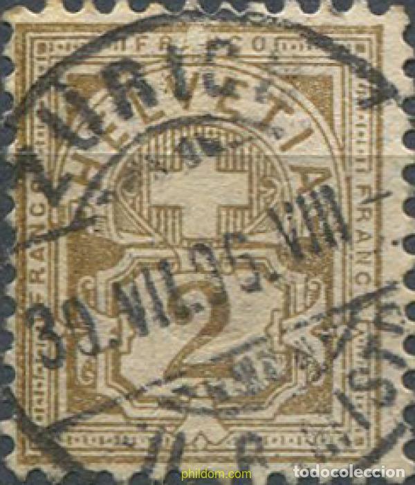 Sellos: 669346 USED SUIZA 1882 CIFRA
