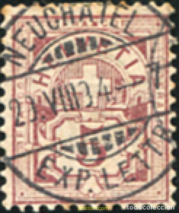 Sellos: 669348 USED SUIZA 1882 CIFRA