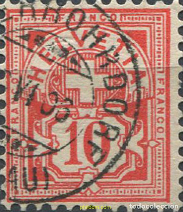 Sellos: 669358 USED SUIZA 1882 CIFRA