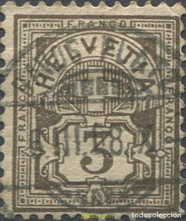 Sellos: 669410 USED SUIZA 1905 PAPEL CON FRAGMENTOS DE HILOS DE SEDA