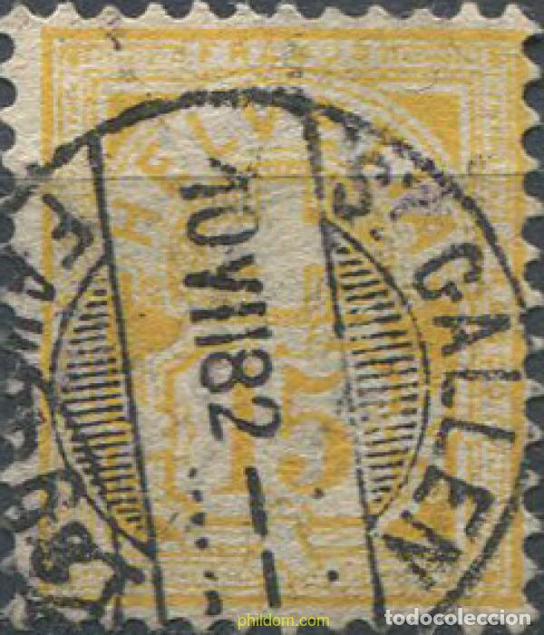Sellos: 669364 USED SUIZA 1882 CIFRA