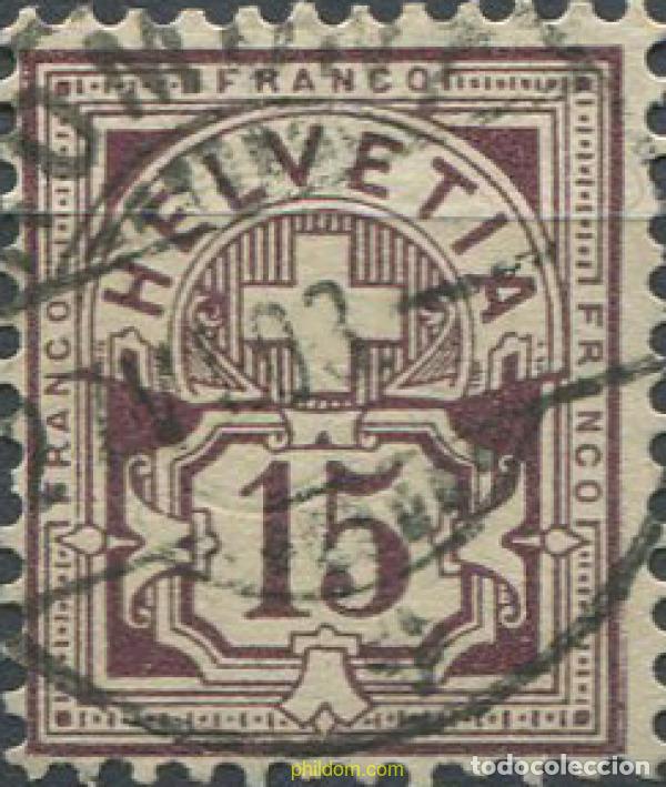 Sellos: 669365 USED SUIZA 1882 CIFRA
