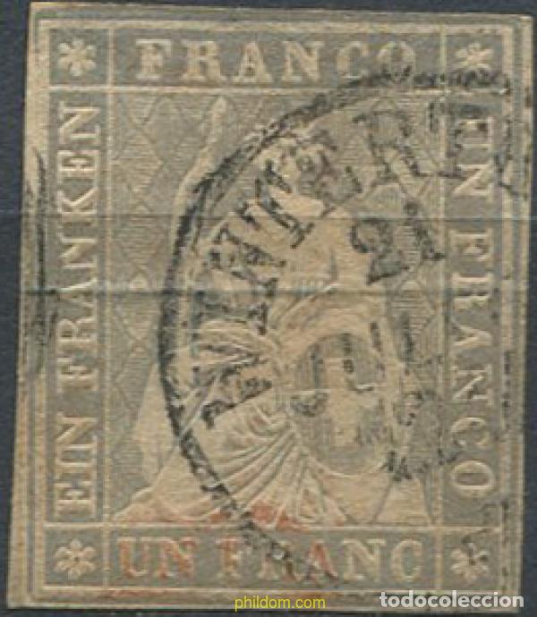 Sellos: 668724 USED SUIZA 1854 HELVETIA