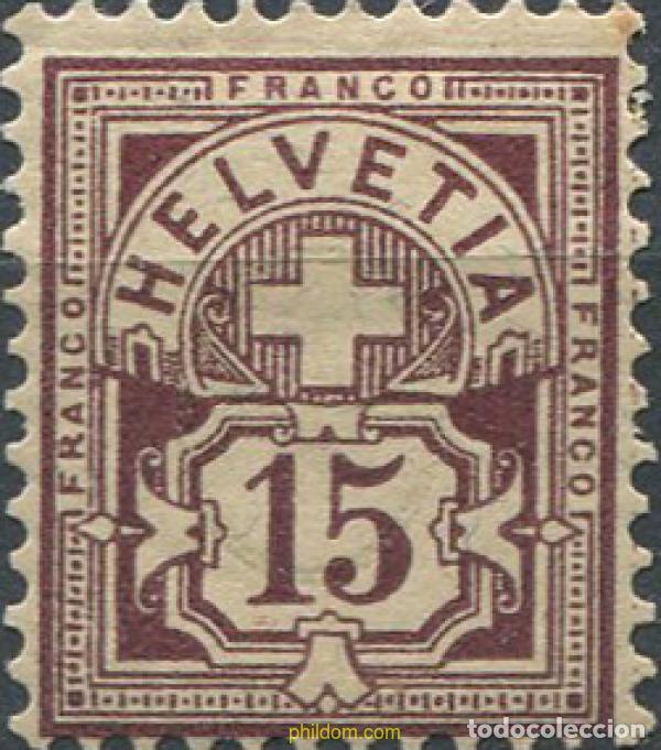 Sellos: 669366 HINGED SUIZA 1882 CIFRA - Foto 1