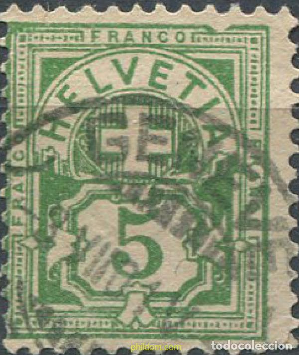 Sellos: 669368 USED SUIZA 1882 CIFRA