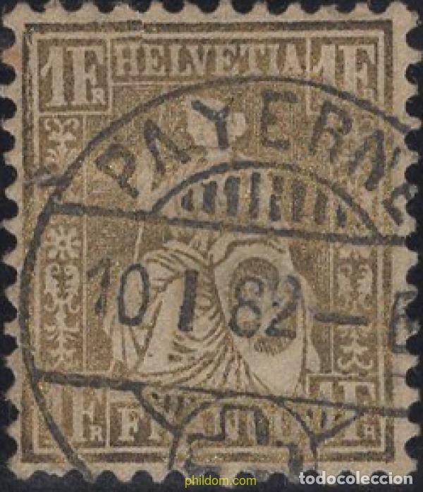 Sellos: 641974 USED SUIZA 1862 SITTING HELVETIA