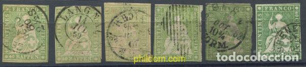 Sellos: 668725 USED SUIZA 1854 HELVETIA