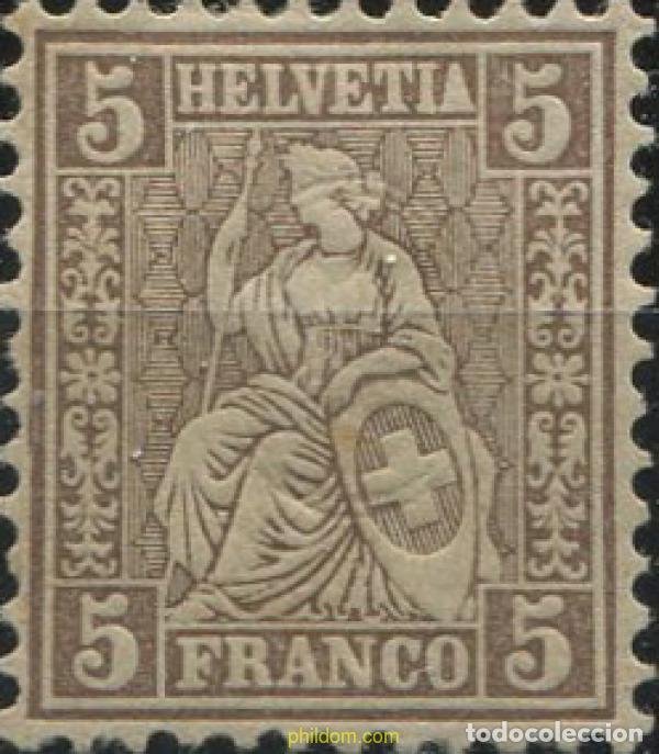 Sellos: 668777 HINGED SUIZA 1862 SITTING HELVETIA
