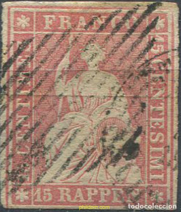 Briefmarken: 668730 USED SUIZA 1854 HELVETIA