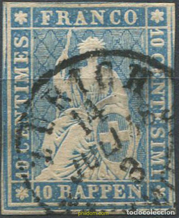Briefmarken: 668732 USED SUIZA 1854 HELVETIA