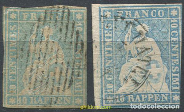 Briefmarken: 668733 USED SUIZA 1854 HELVETIA