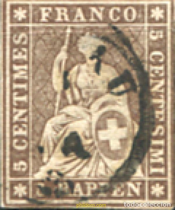 Briefmarken: 668738 USED SUIZA 1854 HELVETIA